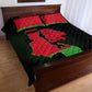 Malawi Lion Map Flag Quilt Bed Set Wildlife Fusion Design