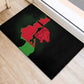 Malawi Lion Map Flag Rubber Doormat Wildlife Fusion Design