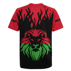 Malawi Lion Map Flag Rugby Jersey Wildlife Fusion Design