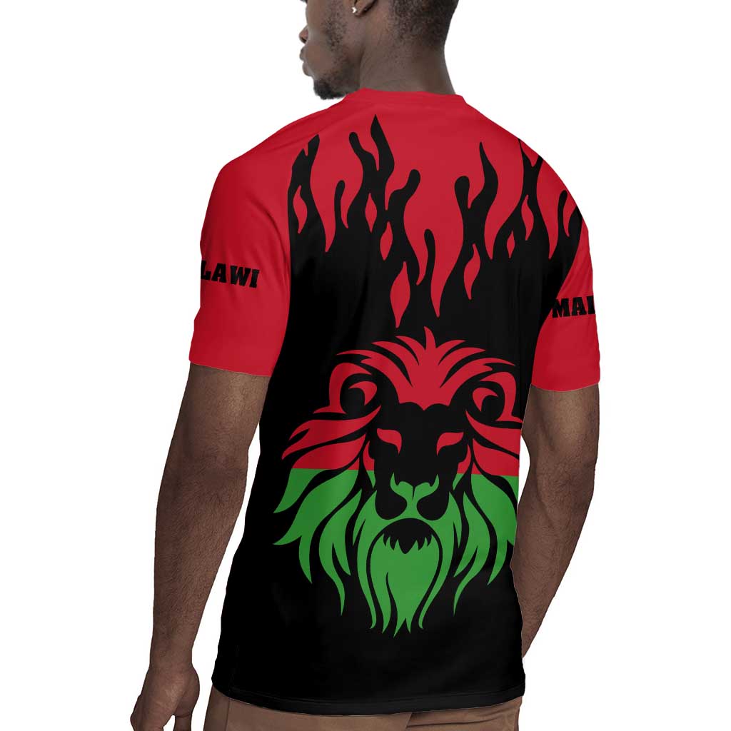 Malawi Lion Map Flag Rugby Jersey Wildlife Fusion Design