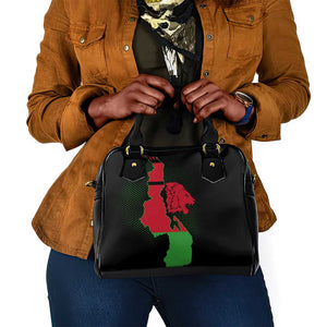 Malawi Lion Map Flag Shoulder Handbag Wildlife Fusion Design