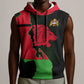 Malawi Lion Map Flag Sleeveless Hoodie Wildlife Fusion Design - African Pride