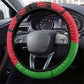 Malawi Lion Map Flag Steering Wheel Cover Wildlife Fusion Design