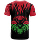Malawi Lion Map Flag T shirt Wildlife Fusion Design