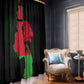 Malawi Lion Map Flag Window Curtain Wildlife Fusion Design