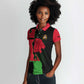 Malawi Lion Map Flag Women Polo Shirt Wildlife Fusion Design