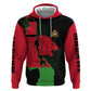 Malawi Lion Map Flag Zip Hoodie Wildlife Fusion Design