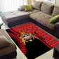 Malawi Patterns African Area Rug Blended with Flag Colors and National Emblem