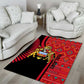 Malawi Patterns African Area Rug Blended with Flag Colors and National Emblem