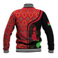Malawi Patterns African Baseball Jacket Blended with Flag Colors and National Emblem