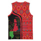 Malawi Patterns African Basketball Jersey Blended with Flag Colors and National Emblem - African Pride