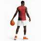 Malawi Patterns African Basketball Jersey Blended with Flag Colors and National Emblem - African Pride