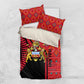 Malawi Patterns African Bedding Set Blended with Flag Colors and National Emblem