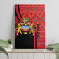 Malawi Patterns African Canvas Wall Art Blended with Flag Colors and National Emblem