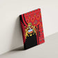Malawi Patterns African Canvas Wall Art Blended with Flag Colors and National Emblem