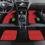 Malawi Patterns African Car Mats Blended with Flag Colors and National Emblem
