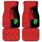 Malawi Patterns African Car Mats Blended with Flag Colors and National Emblem