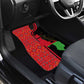 Malawi Patterns African Car Mats Blended with Flag Colors and National Emblem