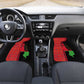 Malawi Patterns African Car Mats Blended with Flag Colors and National Emblem