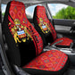 Malawi Patterns African Car Seat Cover Blended with Flag Colors and National Emblem