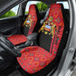 Malawi Patterns African Car Seat Cover Blended with Flag Colors and National Emblem