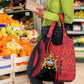 Malawi Patterns African Grocery Bag Blended with Flag Colors and National Emblem