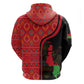 Malawi Patterns African Hoodie Blended with Flag Colors and National Emblem