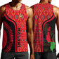 Malawi Patterns African Men Tank Top Blended with Flag Colors and National Emblem