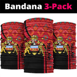 Malawi Patterns African Neck Gaiter Blended with Flag Colors and National Emblem - African Pride