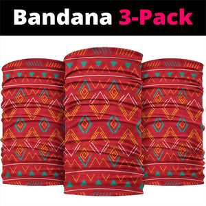 Malawi Patterns African Neck Gaiter Blended with Flag Colors and National Emblem - African Pride