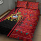 Malawi Patterns African Quilt Bed Set Blended with Flag Colors and National Emblem