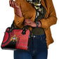 Malawi Patterns African Shoulder Handbag Blended with Flag Colors and National Emblem
