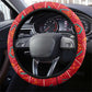 Malawi Patterns African Steering Wheel Cover Blended with Flag Colors and National Emblem