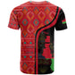 Malawi Patterns African T shirt Blended with Flag Colors and National Emblem