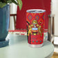 Malawi Patterns African Tumbler Cup Blended with Flag Colors and National Emblem