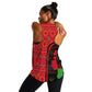 Malawi Patterns African Women Racerback Tank Blended with Flag Colors and National Emblem
