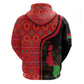 Malawi Patterns African Zip Hoodie Blended with Flag Colors and National Emblem