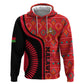 Malawi Patterns African Zip Hoodie Blended with Flag Colors and National Emblem