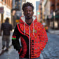 Malawi Patterns African Zip Hoodie Blended with Flag Colors and National Emblem