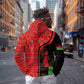 Malawi Patterns African Zip Hoodie Blended with Flag Colors and National Emblem