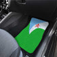 Djibouti Car Mats Flag Tribal Motifs and Red Star Symbol of Unity