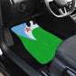 Djibouti Car Mats Flag Tribal Motifs and Red Star Symbol of Unity