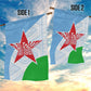 Djibouti Garden Flag Flag Tribal Motifs and Red Star Symbol of Unity