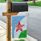 Djibouti Garden Flag Flag Tribal Motifs and Red Star Symbol of Unity