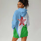 Djibouti Hoodie Dress Flag Tribal Motifs and Red Star Symbol of Unity