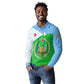 Djibouti Long Sleeve Polo Shirt Flag Tribal Motifs and Red Star Symbol of Unity