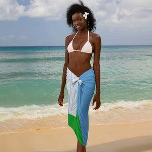 Djibouti Sarong Flag Tribal Motifs and Red Star Symbol of Unity
