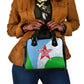 Djibouti Shoulder Handbag Flag Tribal Motifs and Red Star Symbol of Unity
