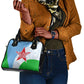 Djibouti Shoulder Handbag Flag Tribal Motifs and Red Star Symbol of Unity