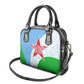 Djibouti Shoulder Handbag Flag Tribal Motifs and Red Star Symbol of Unity